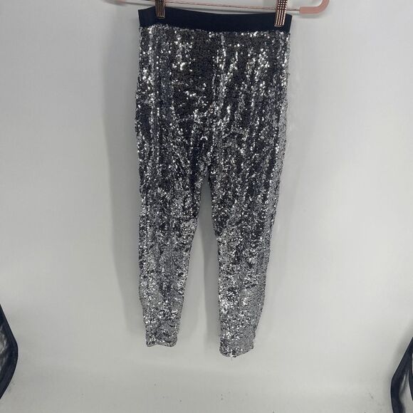 Revolve NBD Got that Spark Womens Silver New Sequin pant legging X-Small - Picture 1 of 7
